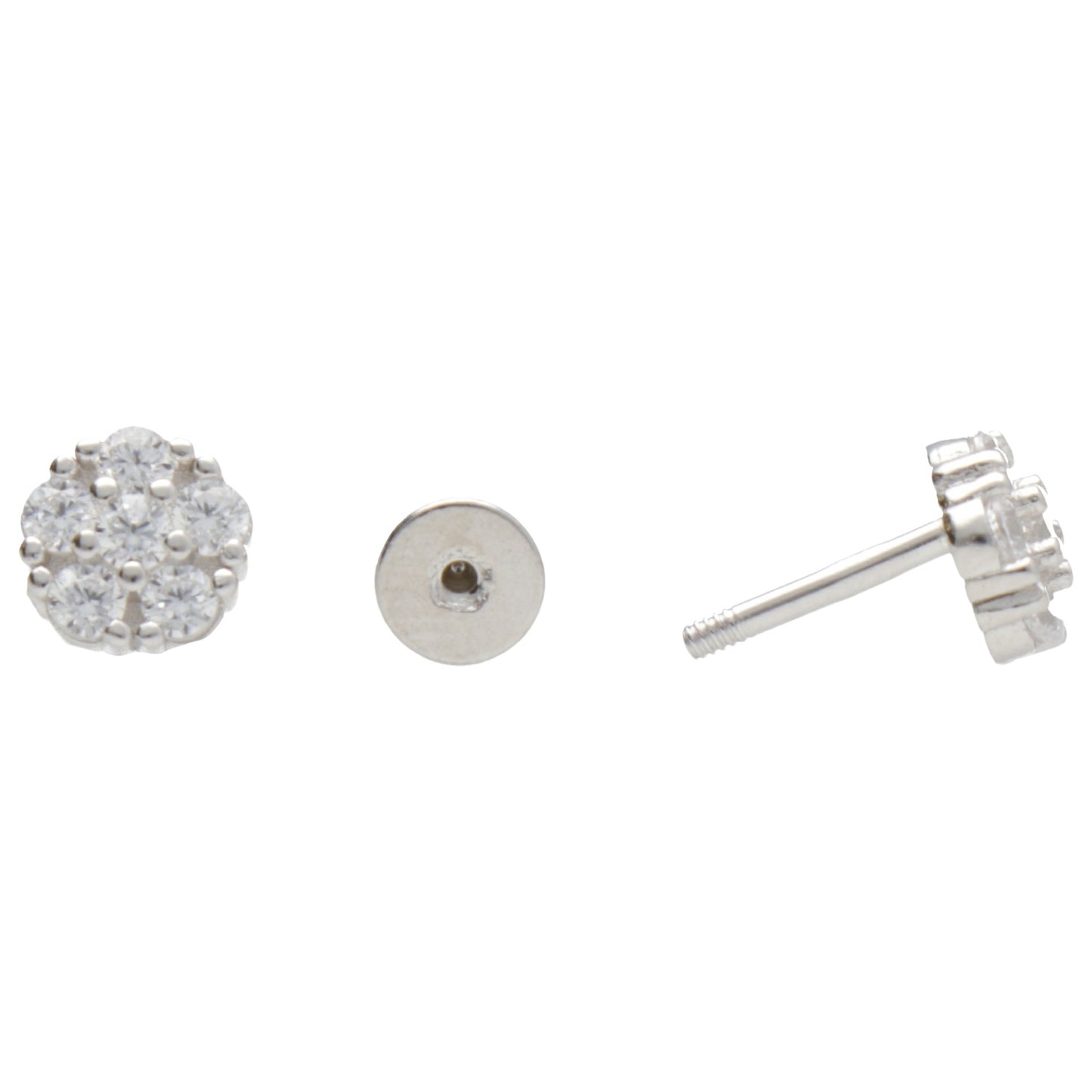 PIERCING FIORE ZIRC CHIUSURA A VITE