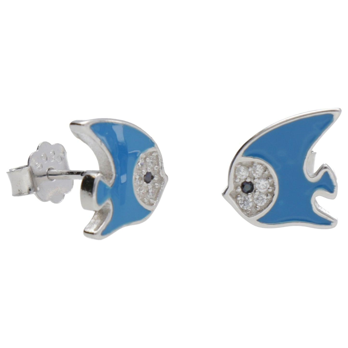 OR PESCIOLINO SMALTATO E ZIRC