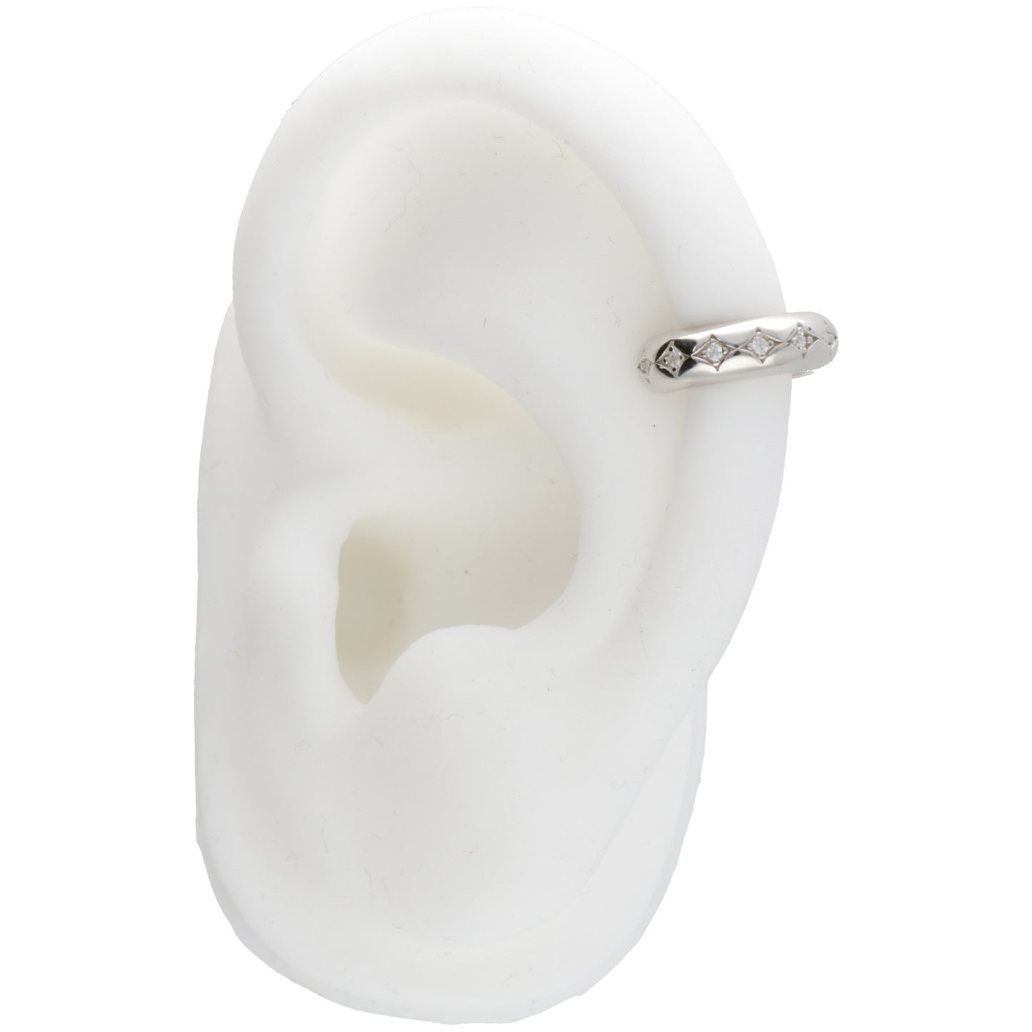 EARCUFF ZIRCONI LAVORAZIONE BOMBATA
