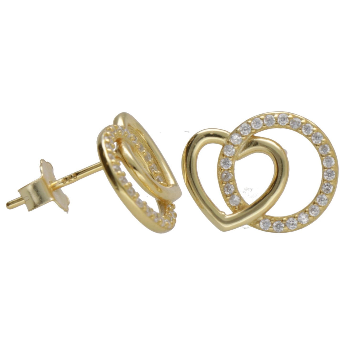 OR INCROCIO CERCHIO ZIRCONI CUORE