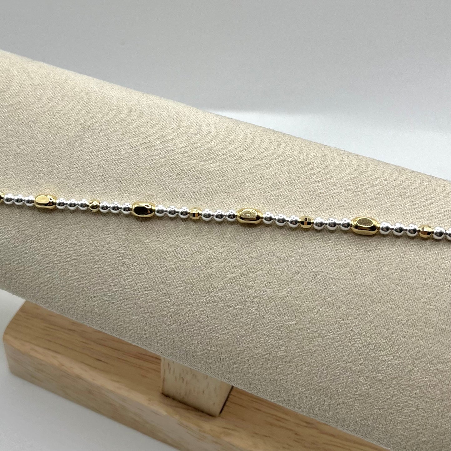 BR PALLINE CON RONDELLE ORO ALTERNATE