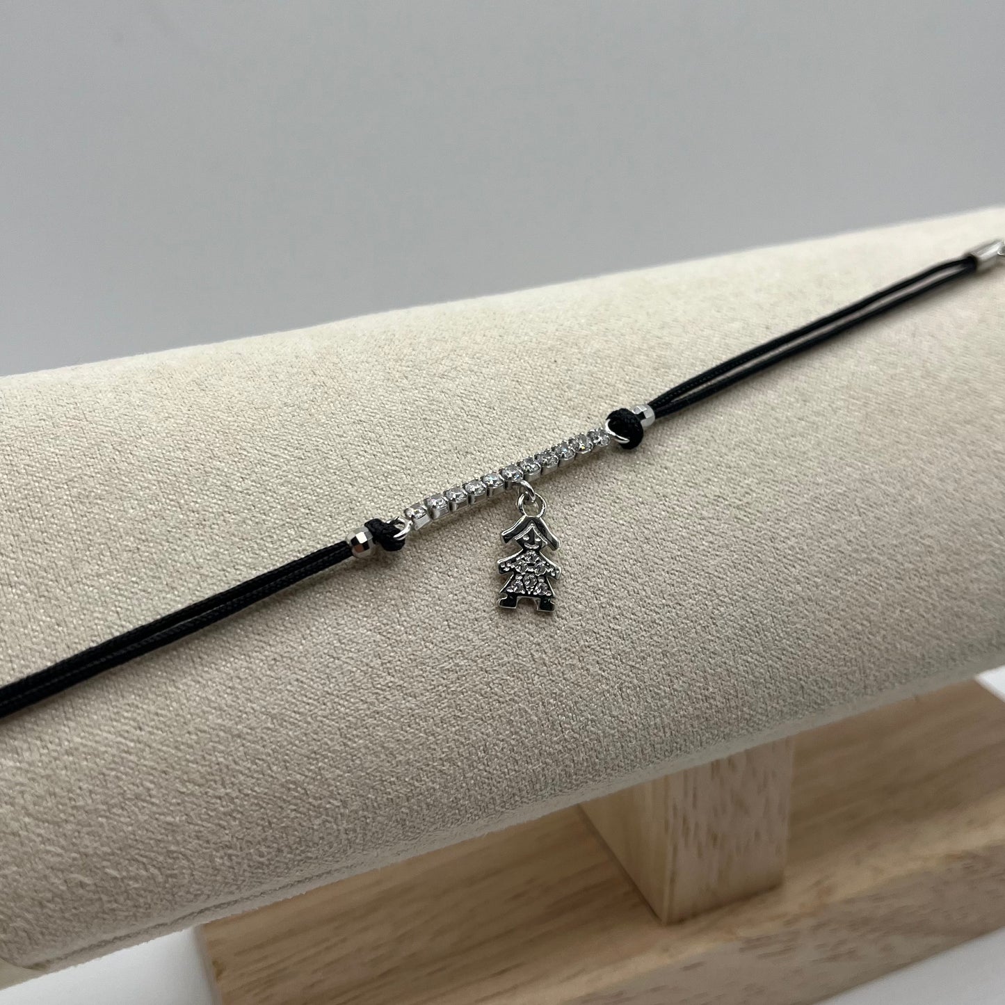 BR CORDINO CON ZIRC + CHARM BIMBA ZIRC