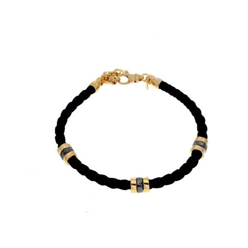 BR PELLE INTRECCIATA DETT. ORO