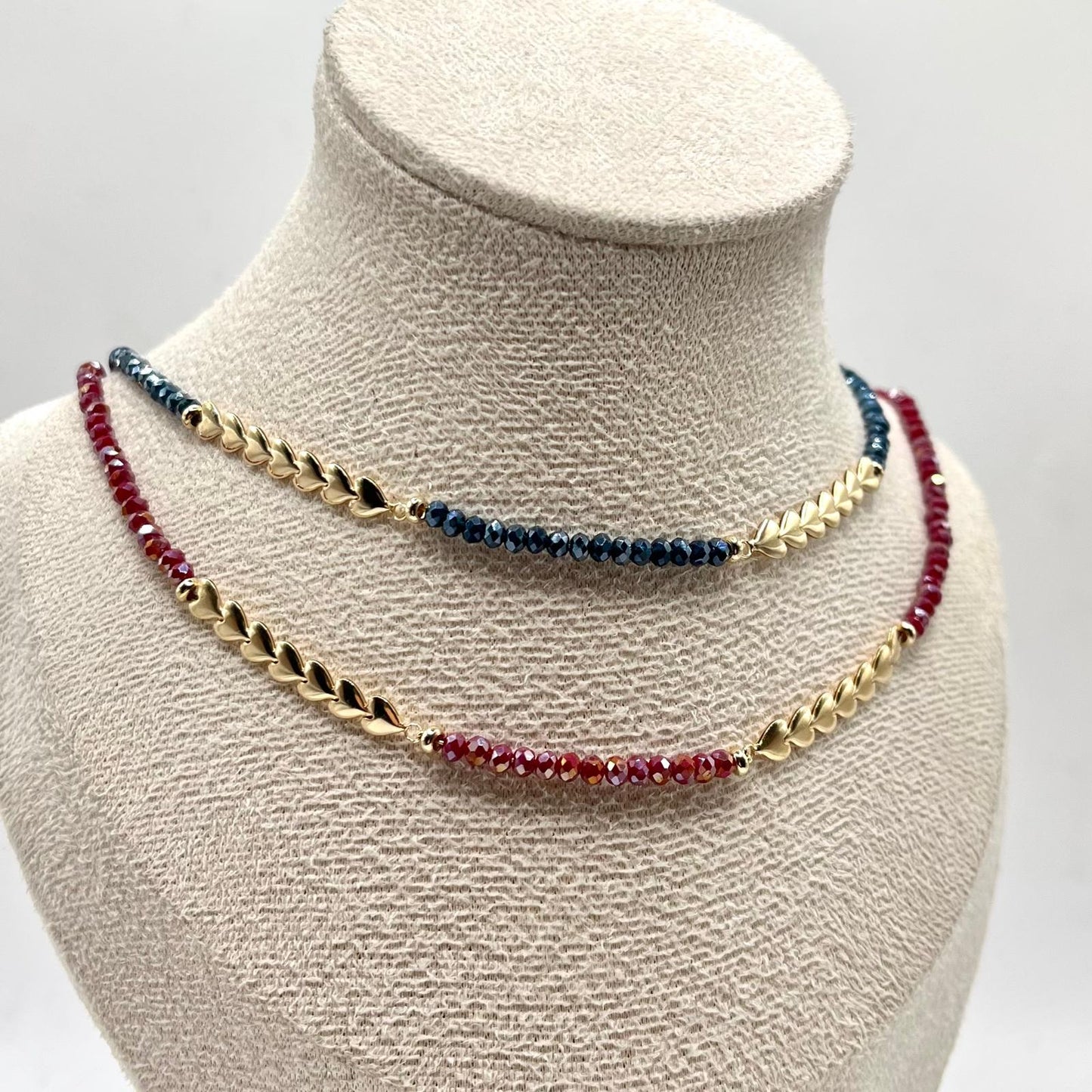 CL CON PERLE E CUORI LISCI