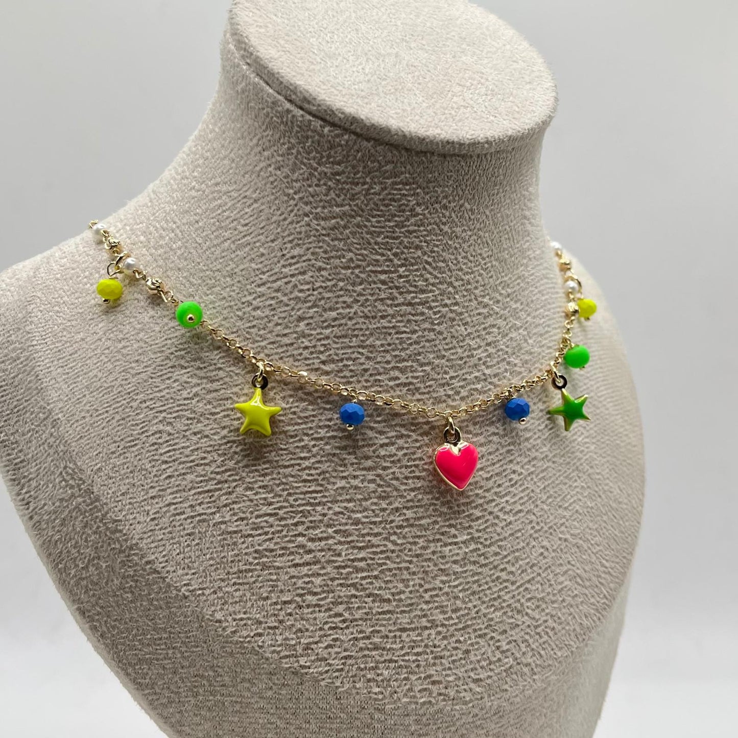 CL STELLE CUORI SMALTATI E PERLINE