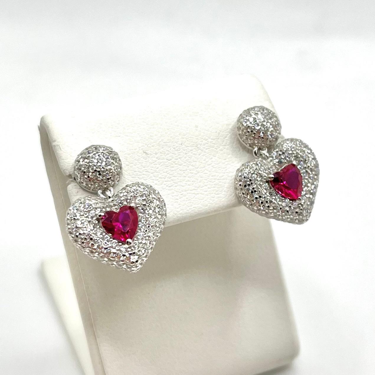 OR CUORE PENDENTE ZIRC E PIETRA COLORATA