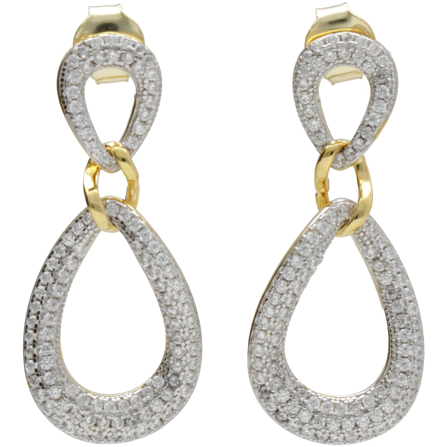 OR DOPPIO OVALE PENDENTE ZIRC