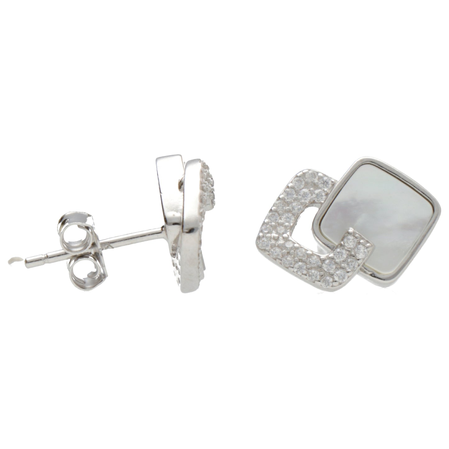 OR DUE ROMBI ZIRC E MADREPERLA