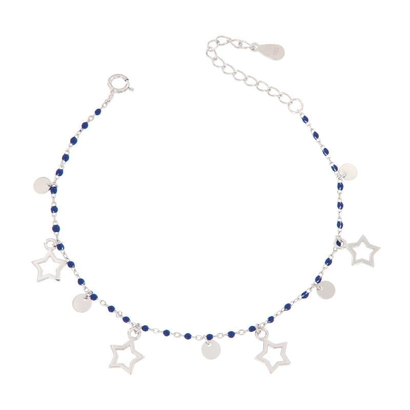 BR PERLINE BLU E CHARM STELLA E CERCHI