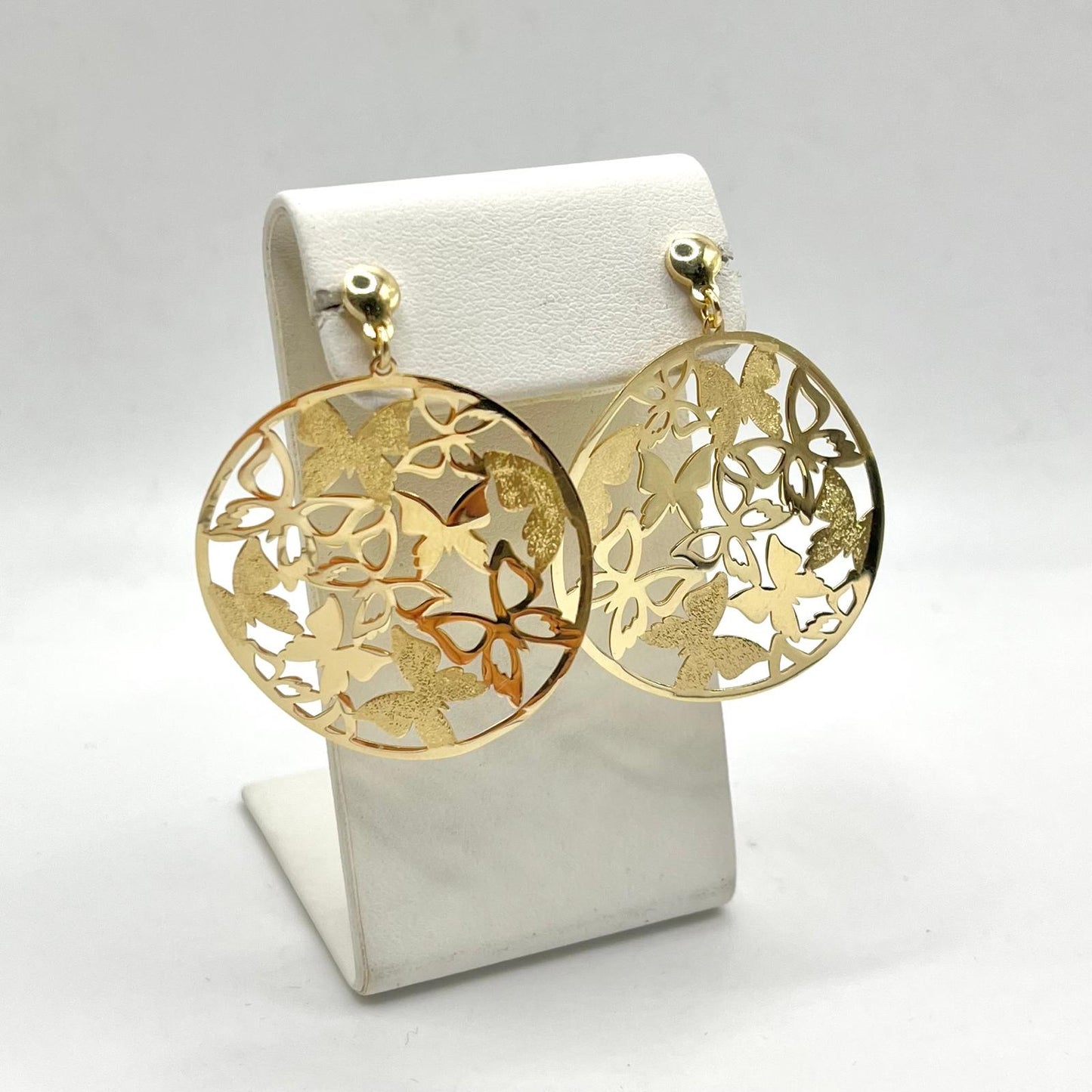 OR PEND TONDO FARFALLE SAT E LISCIE