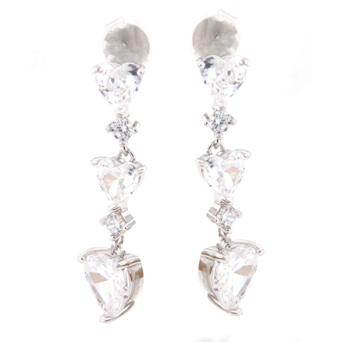 OR PENDENTE CUORI E ZIRC