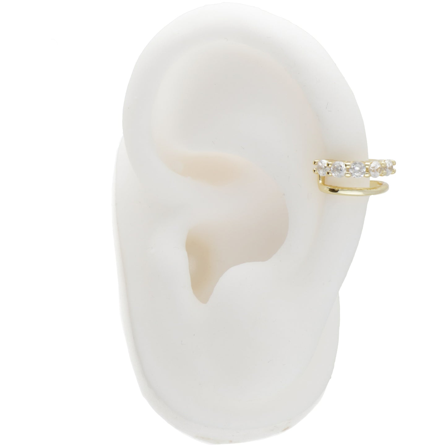 EARCUFF SMOOTH WIRE AND ZIRCONIA