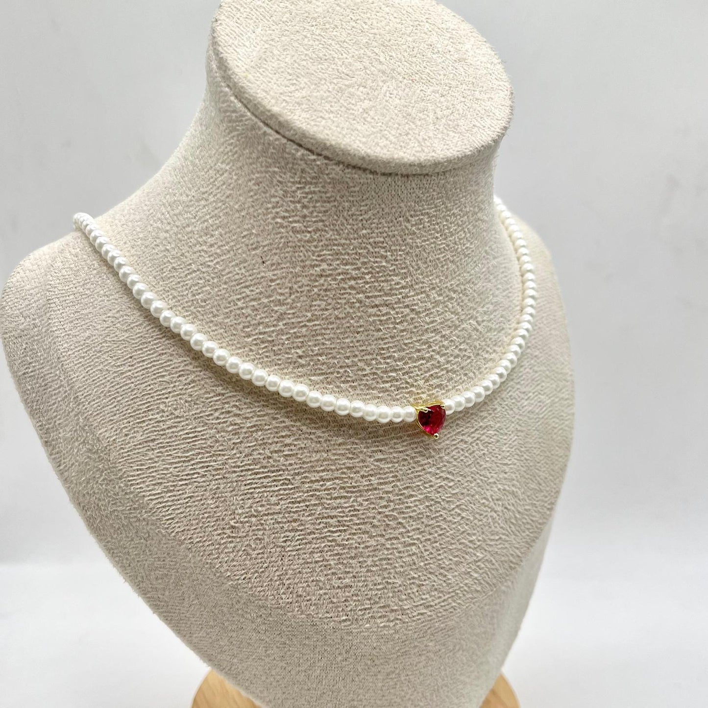 CL PERLE E CUORE ZIRCONE ROSA