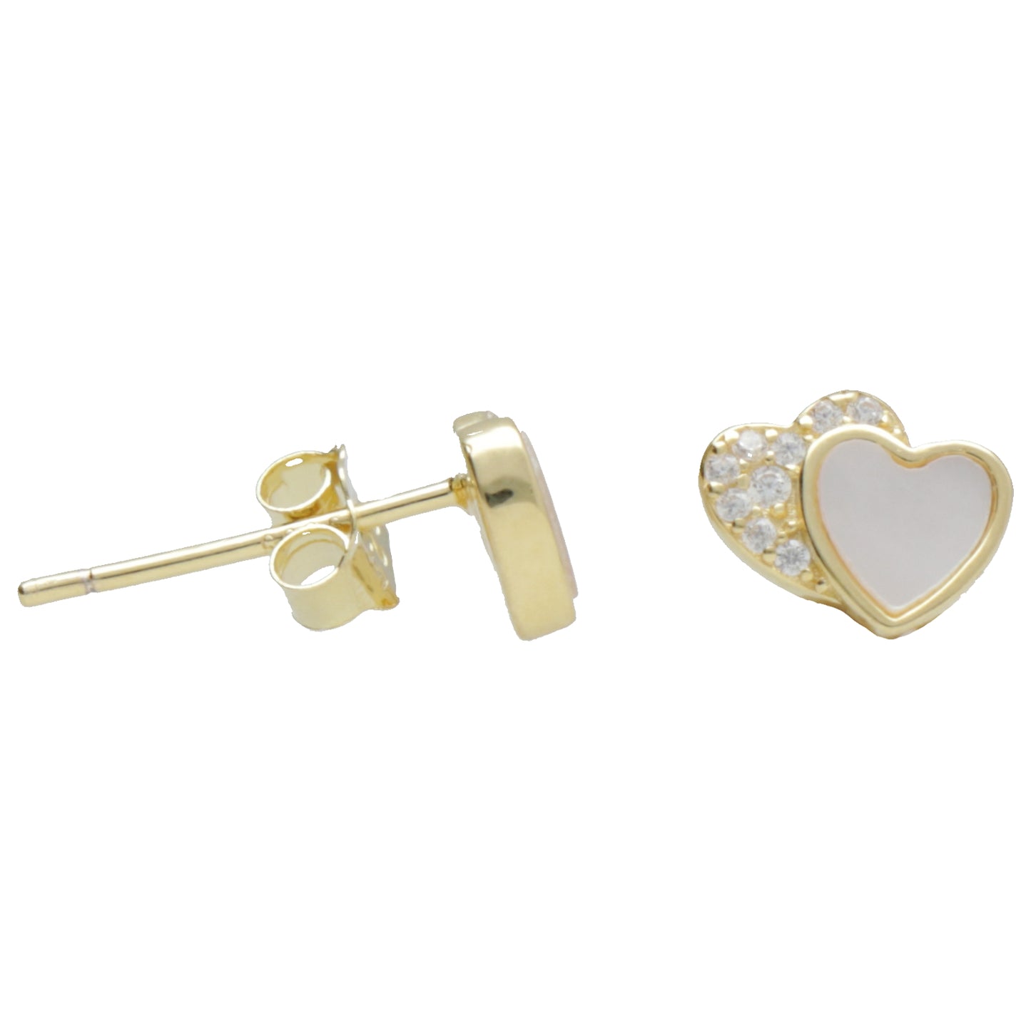 OR DOPPIO CUORE ZIRC E MADREPERLA