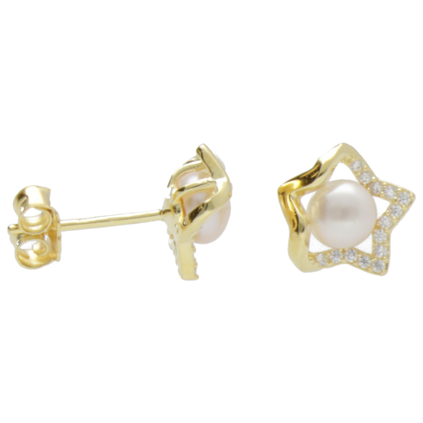 OR STELLA LISCIA E ZIRC CON PERLA