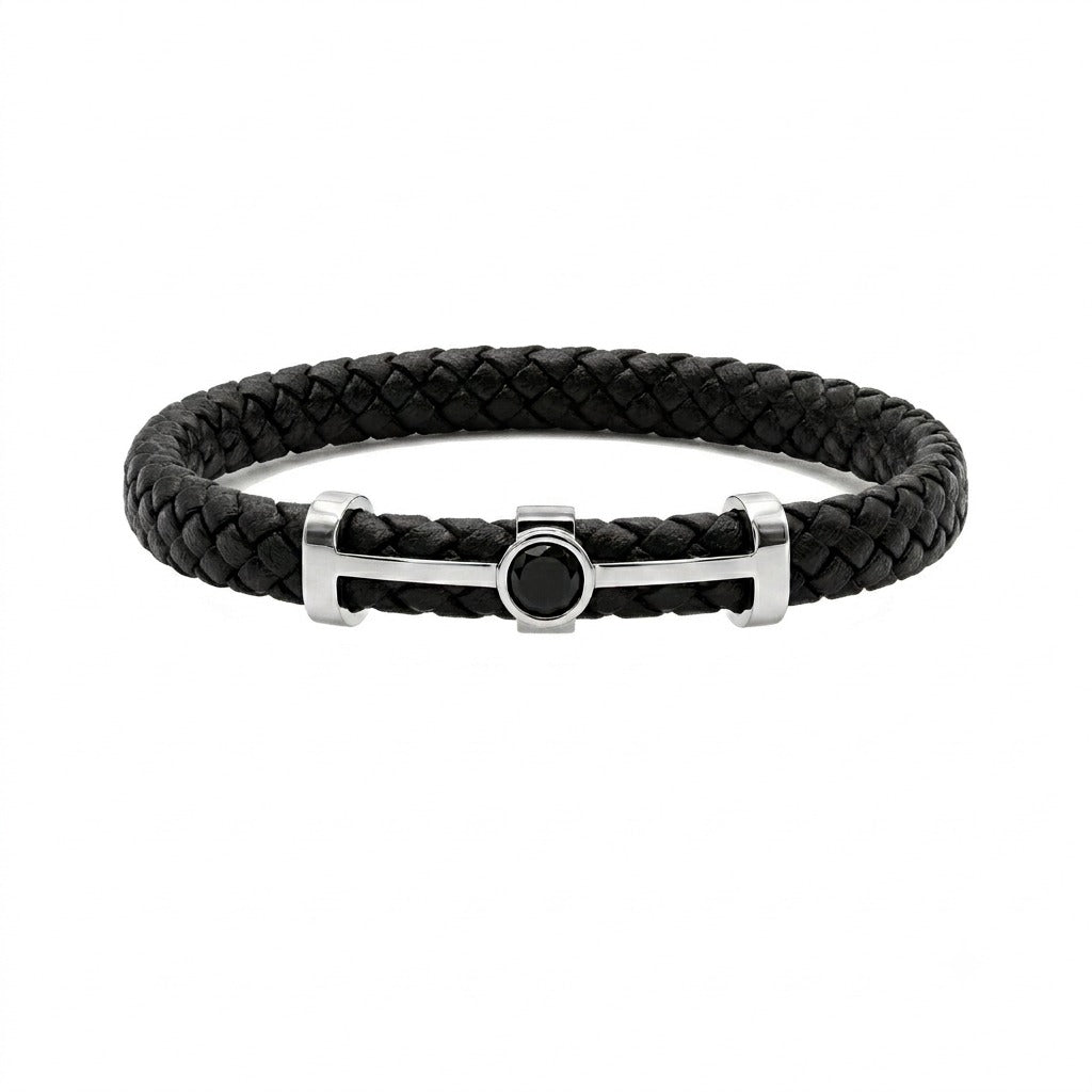 BR LEATHER ELEM BLACK CIRCLE