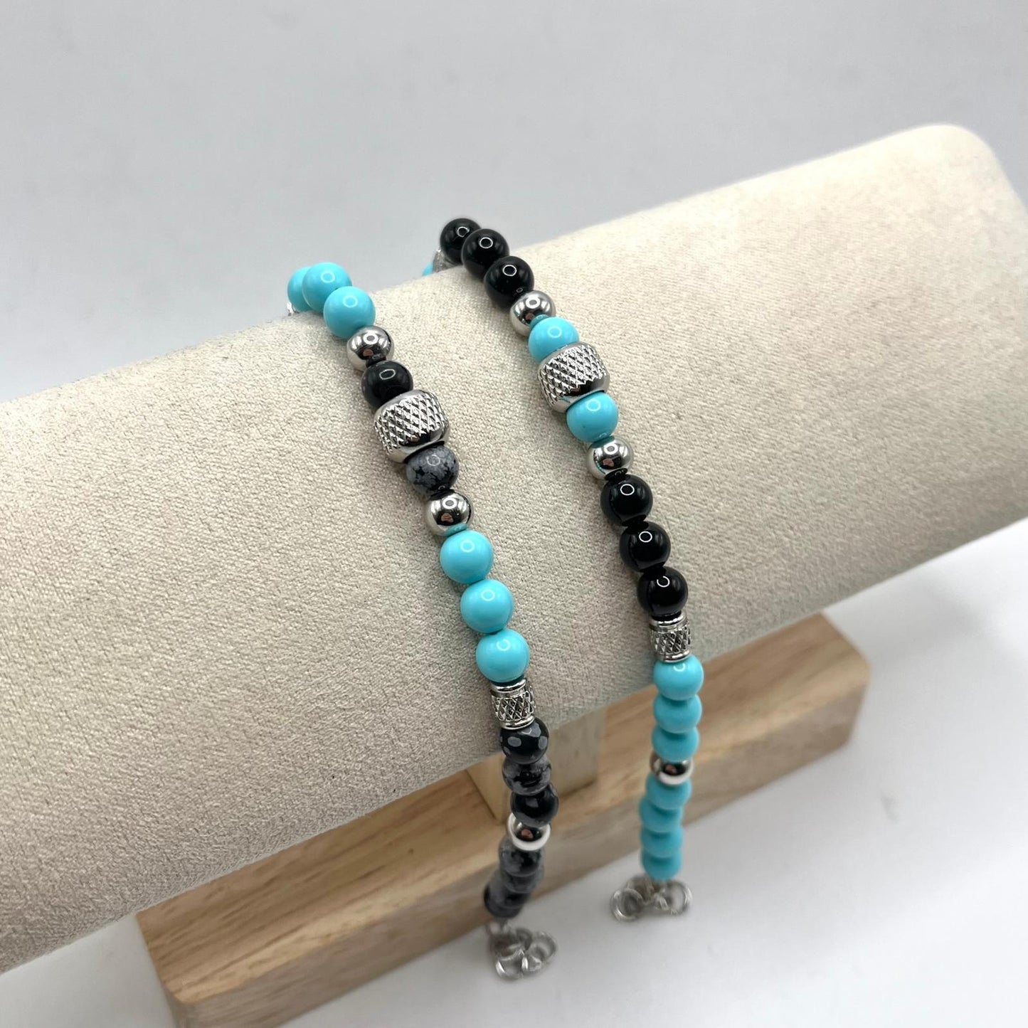 BR PALLINE NERE E AZZURRE