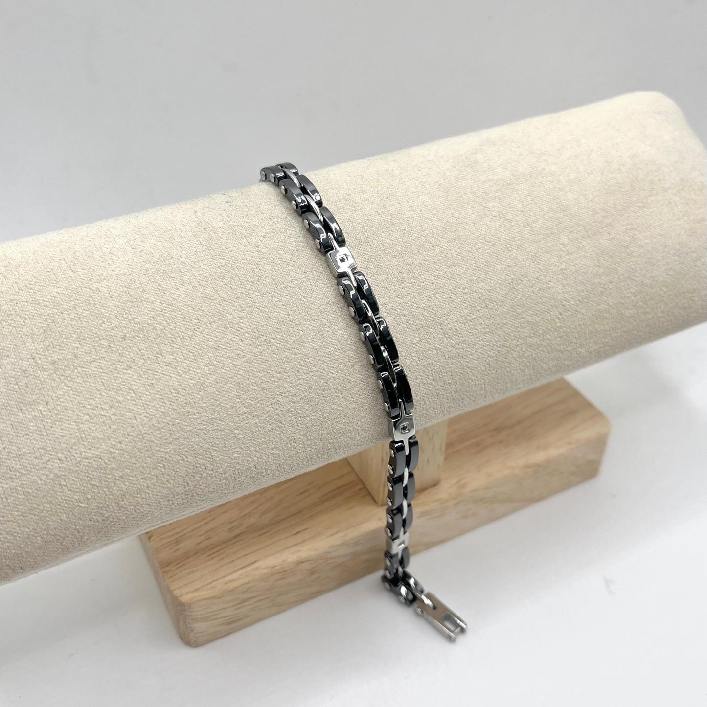 BR ACCIAIO IP BLACK E INSERTI ZIRC NERO