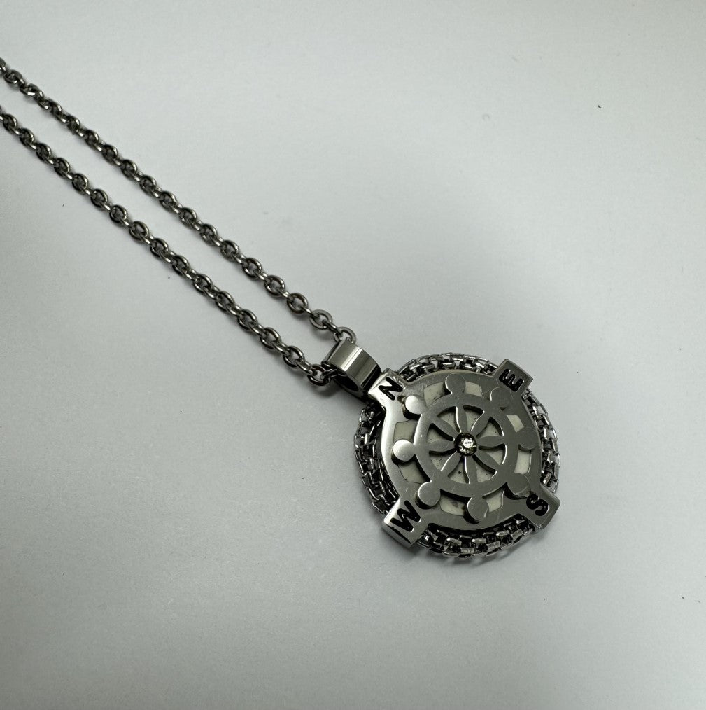 COLLANA ACCIAIO ROSA DEI VENTI