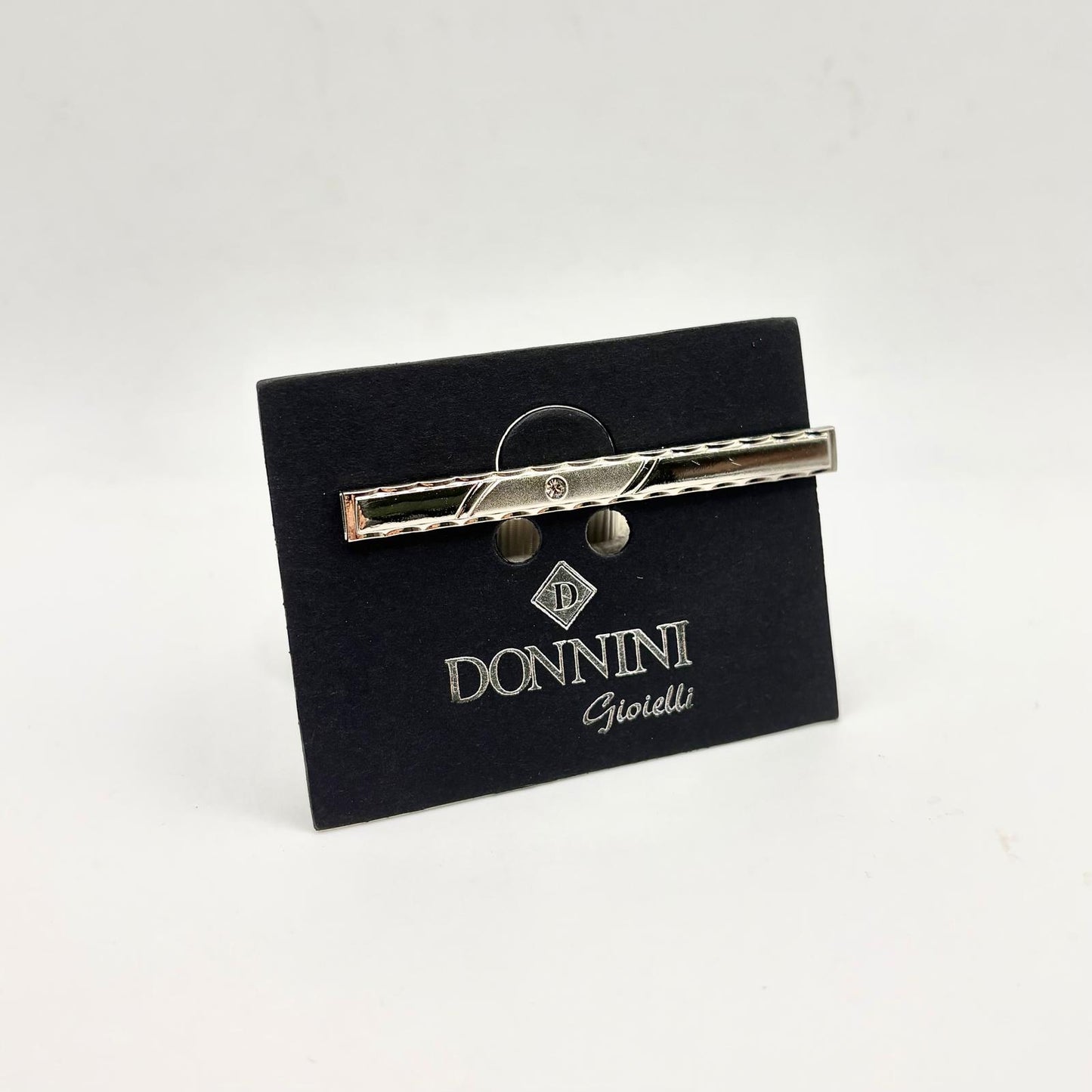 FERMACRAVATTA ACCIAIO ZIRCONE A PINZA