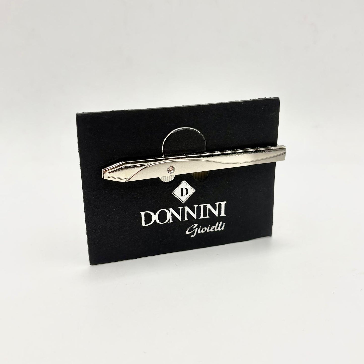 FERMACRAVATTA ACCIAIO ZIRCONE A PINZA