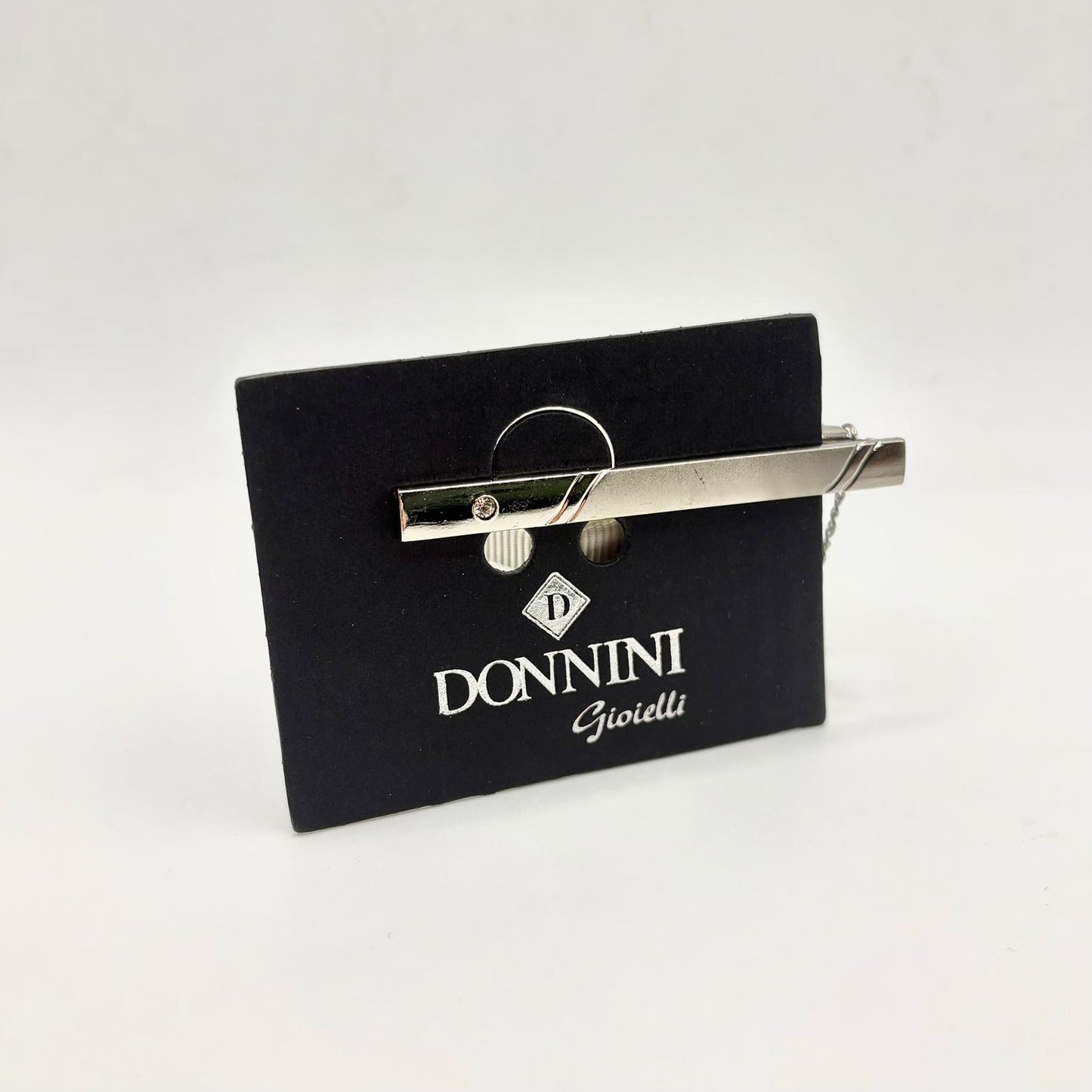 FERMACRAVATTA ACCIAIO ZIRCONE A PINZA