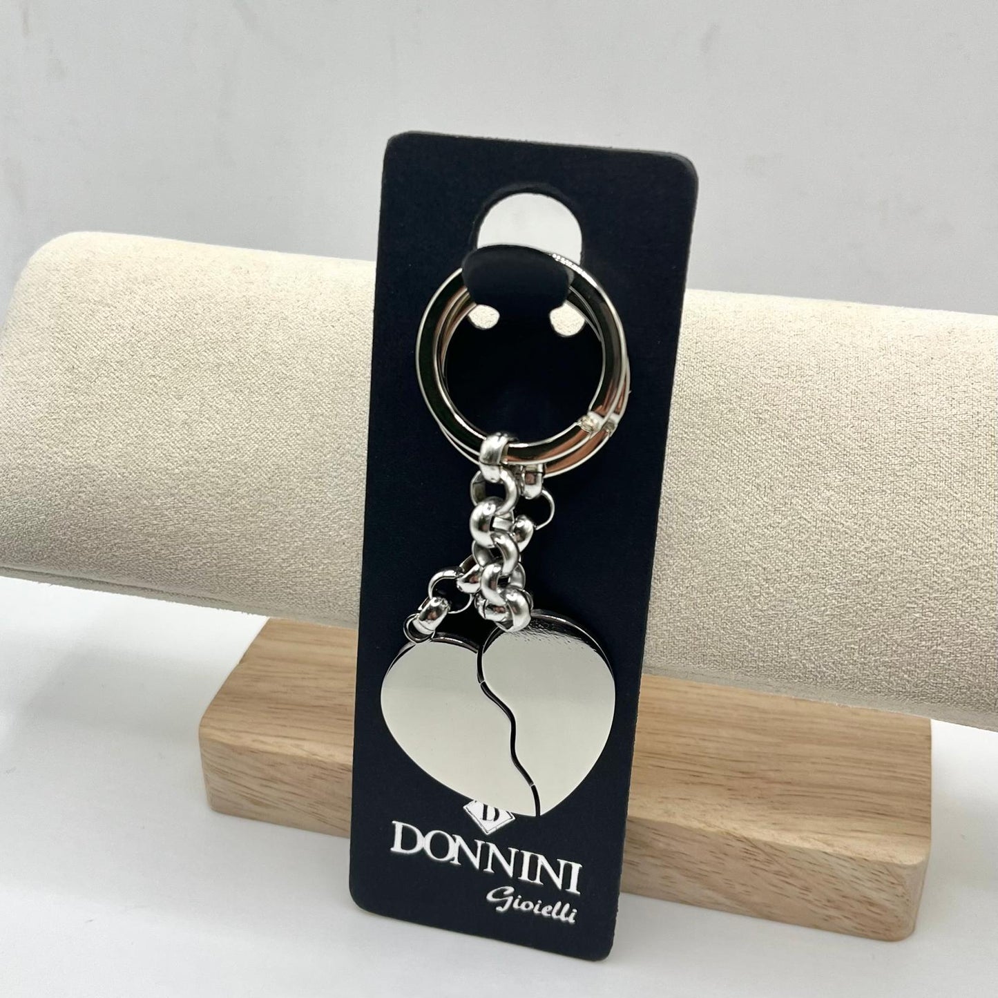 PORTAPORTACHIAVI ACCIAIO CUORE SPEZZATO