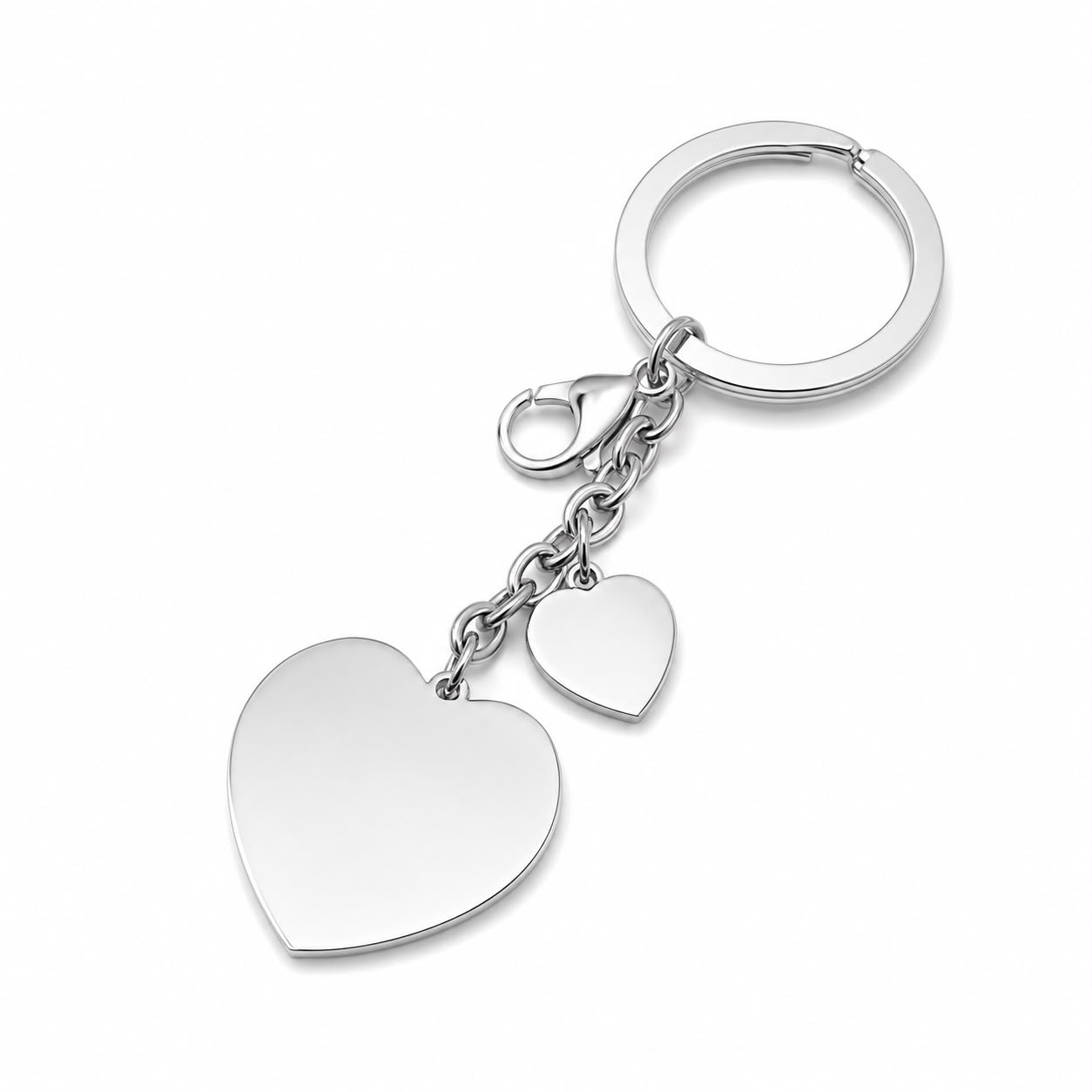 STEEL HEART KEY RING