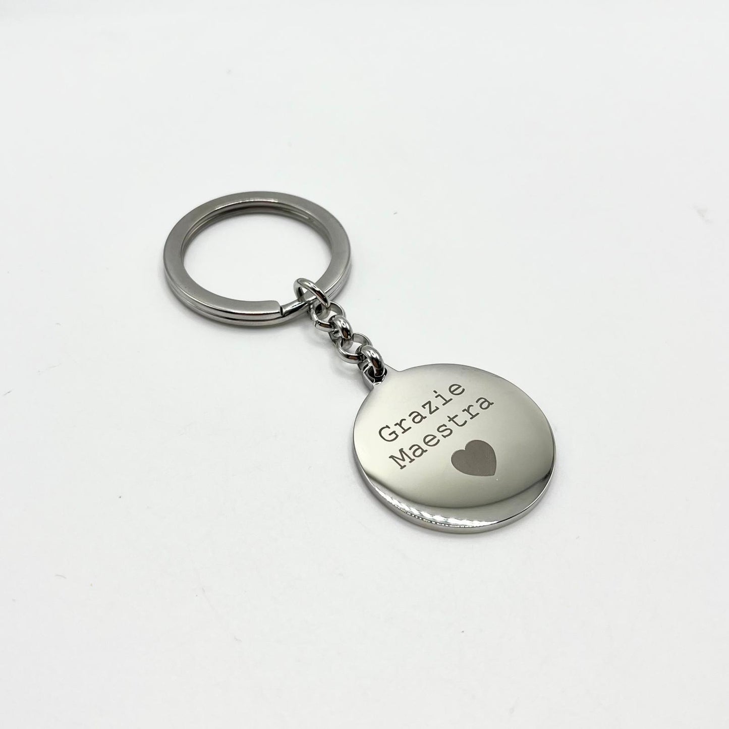 PORTACHIAVI ACCIAIO FRASE MAESTRA