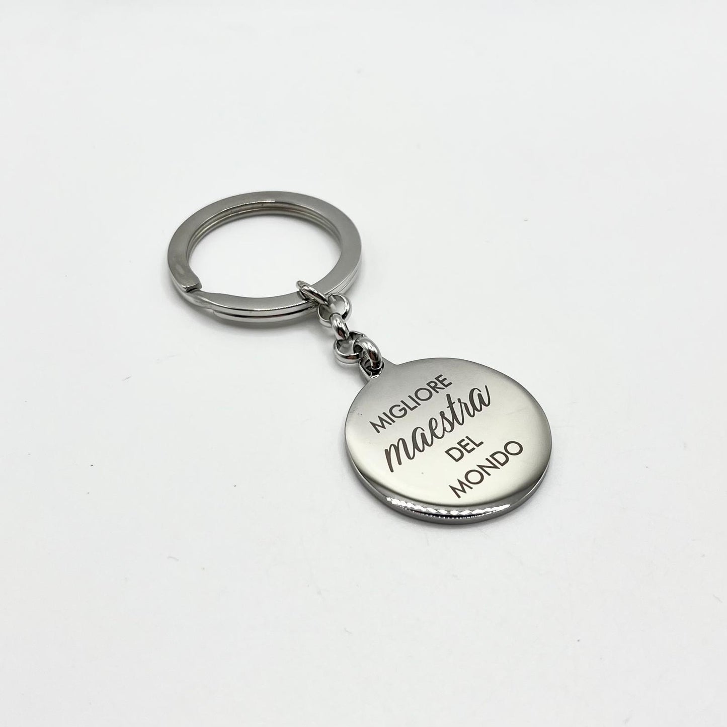 PORTACHIAVI ACCIAIO FRASE MAESTRA