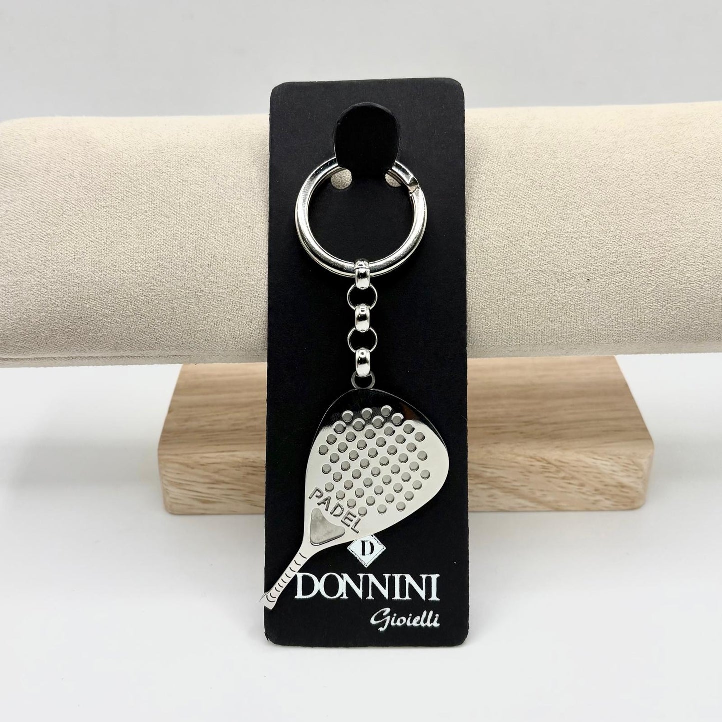 PORTACHIAVI ACCIAIO RACCHETTA PADEL