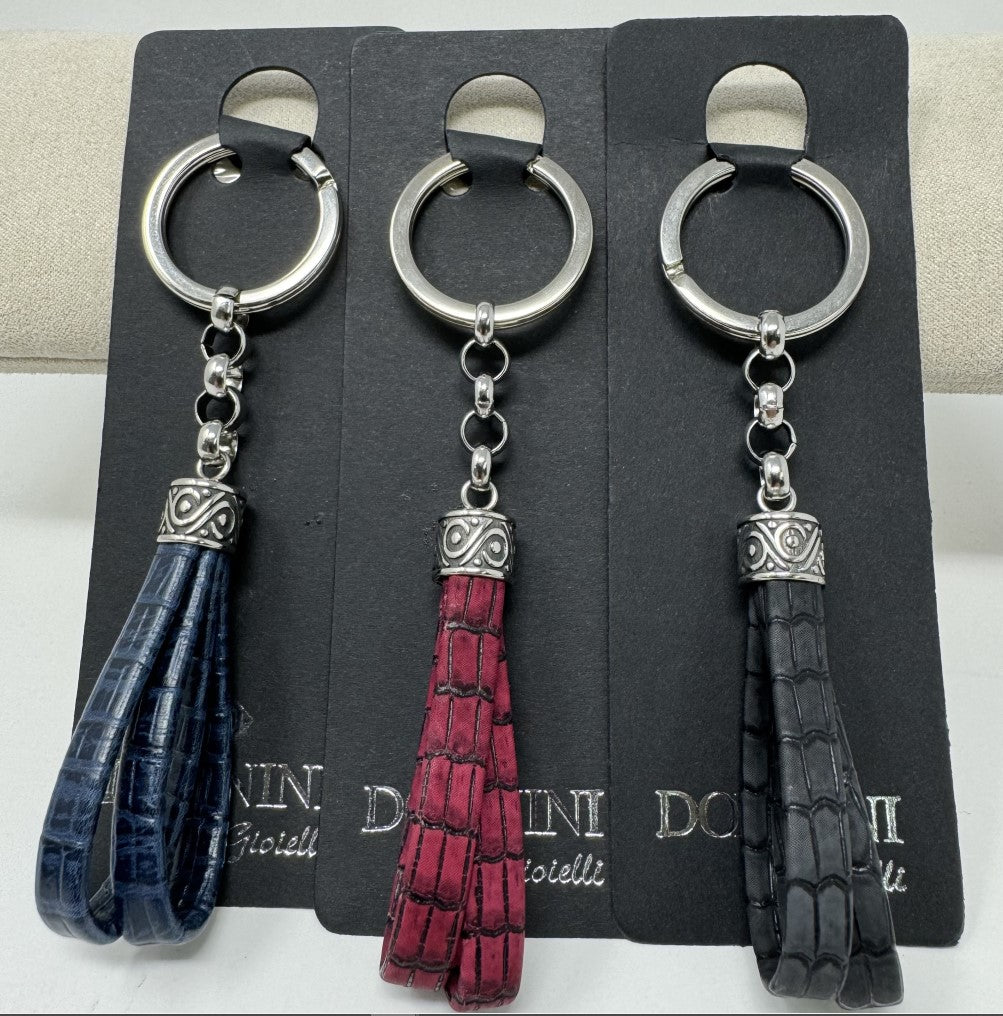 PORTACHIAVI CON ELE LAVORATO+ CUOIO