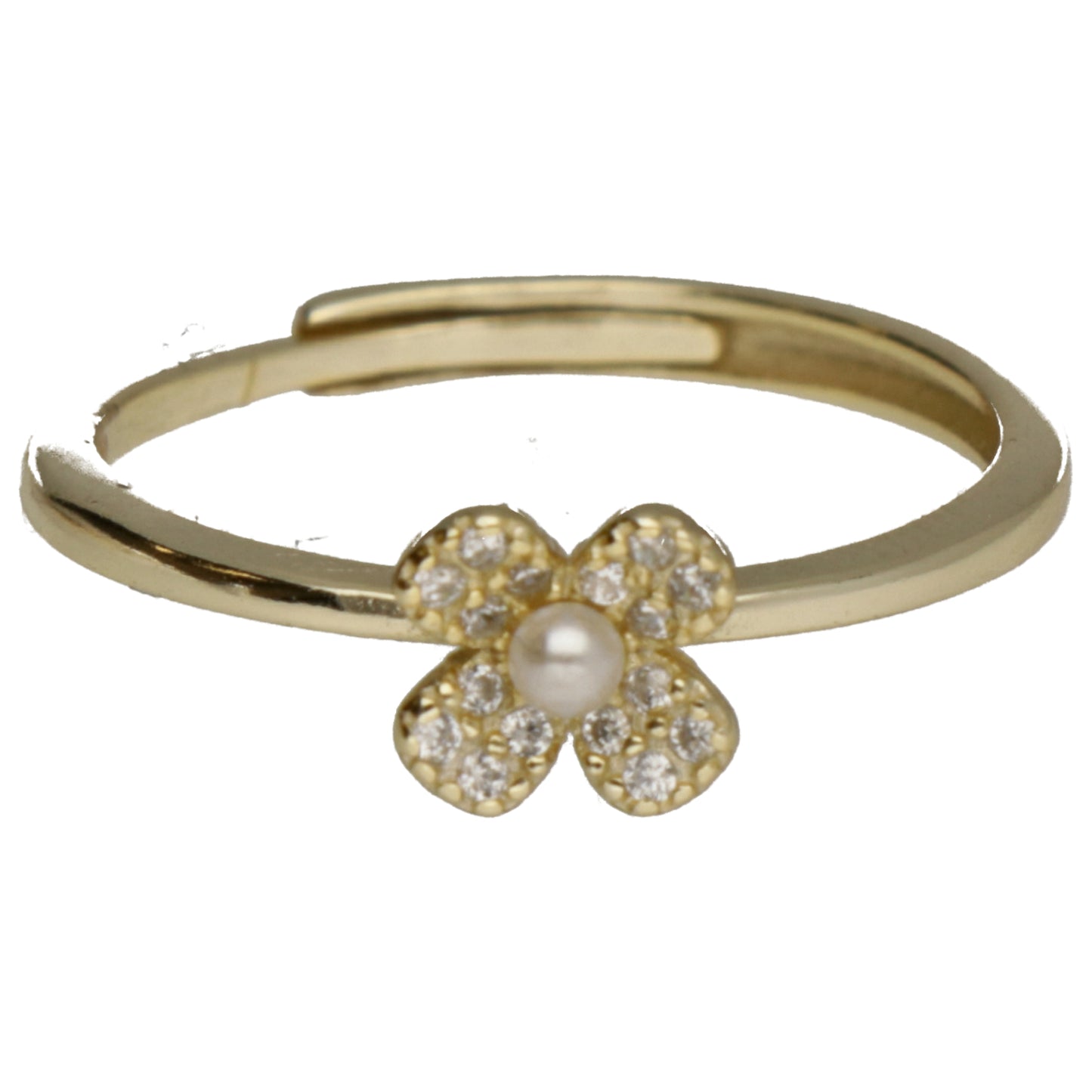 AN FIORE ZIRC CON PERLA CENTRALE