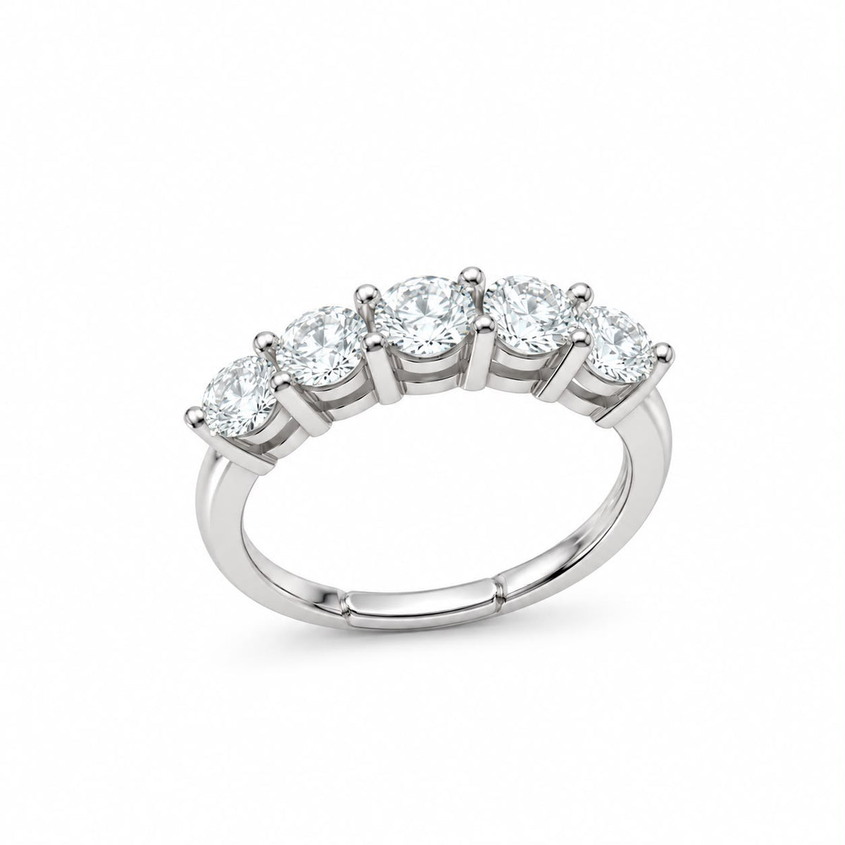 AN MOISSANITE 5 PIETRE 4,5 MM REGOLABILE