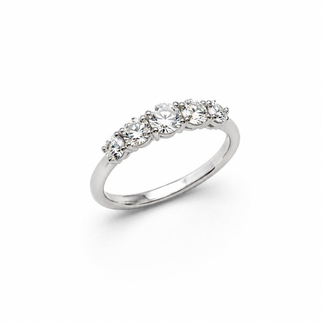 AN MOISSANITE 5 ZIRCONI 3/3,5/4 MM