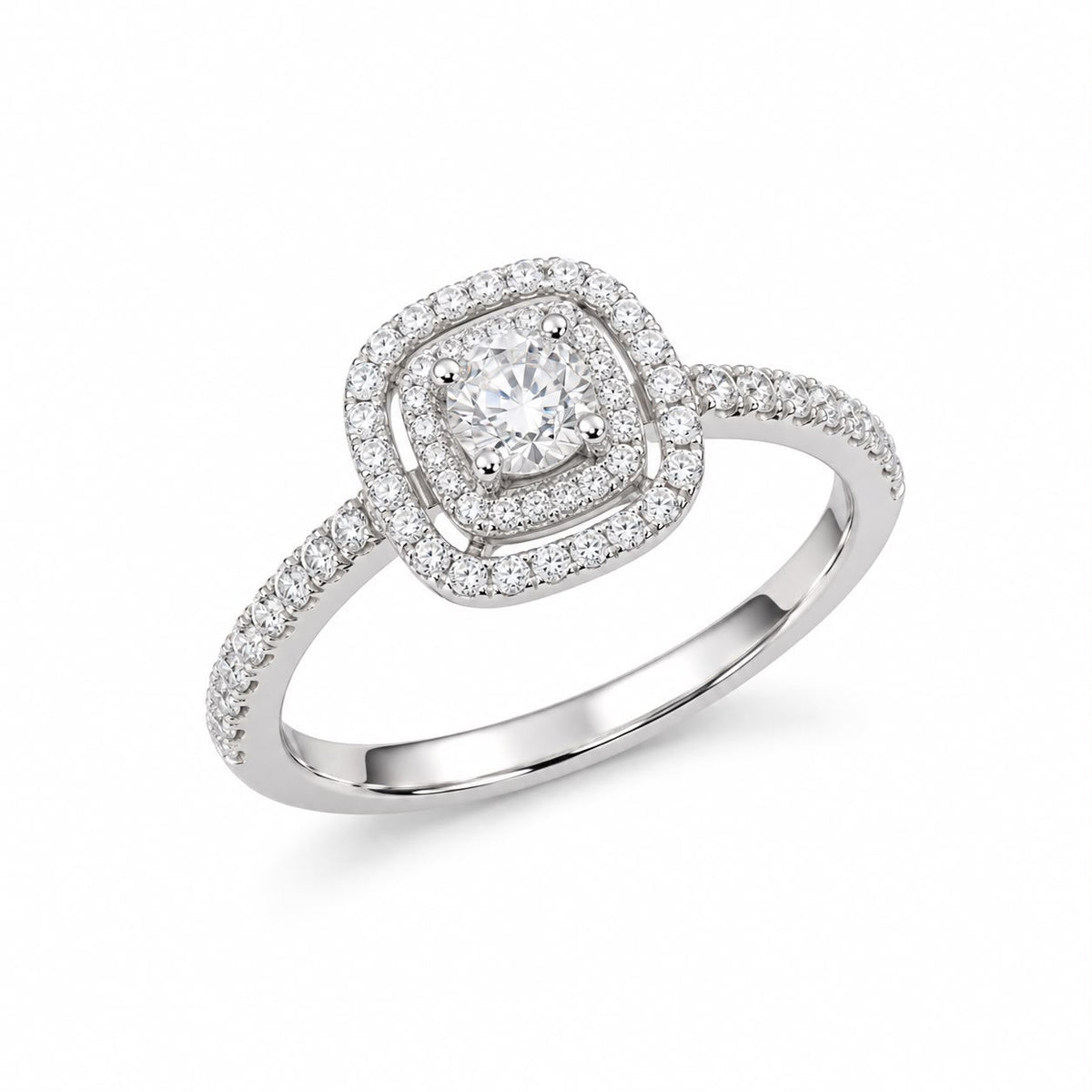 AN MOISSANITE PT4 MM, ZIRC 9 MM