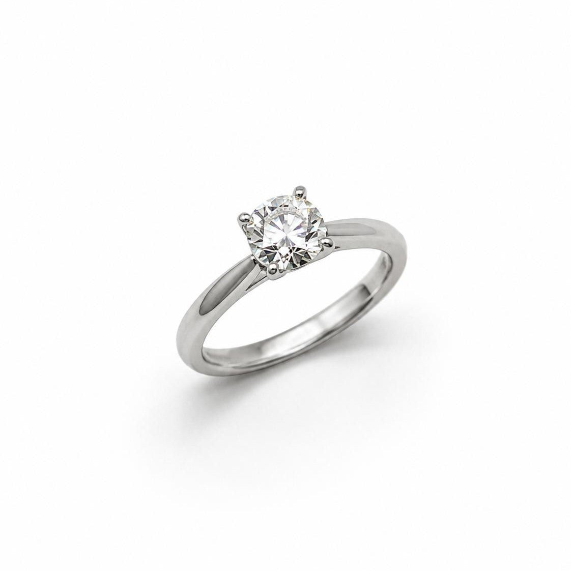 AN SOLITARIO MOISSANITE 6,5 MM MIS 18