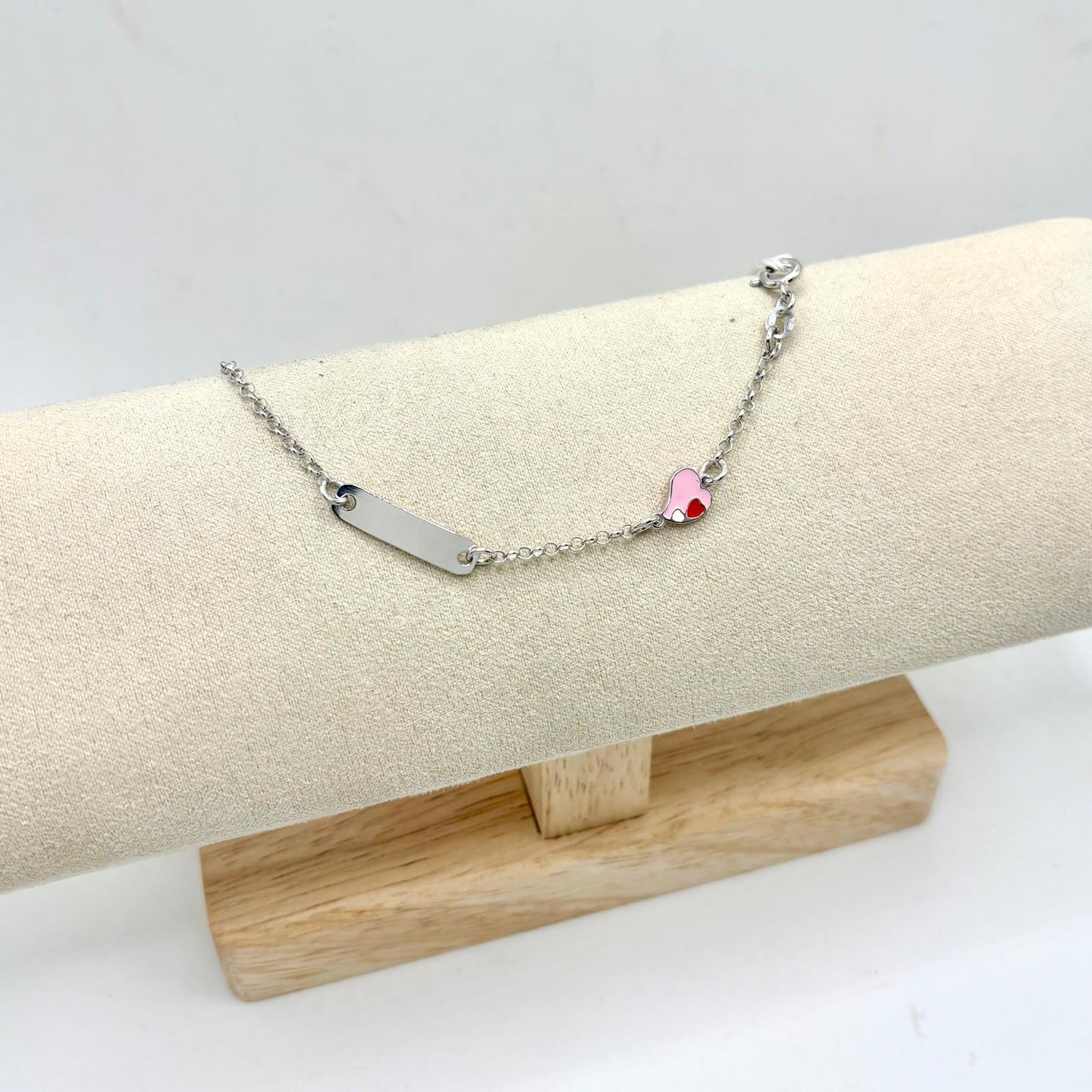 BR BIMBA TARGHETTA E CUORE SMALTO