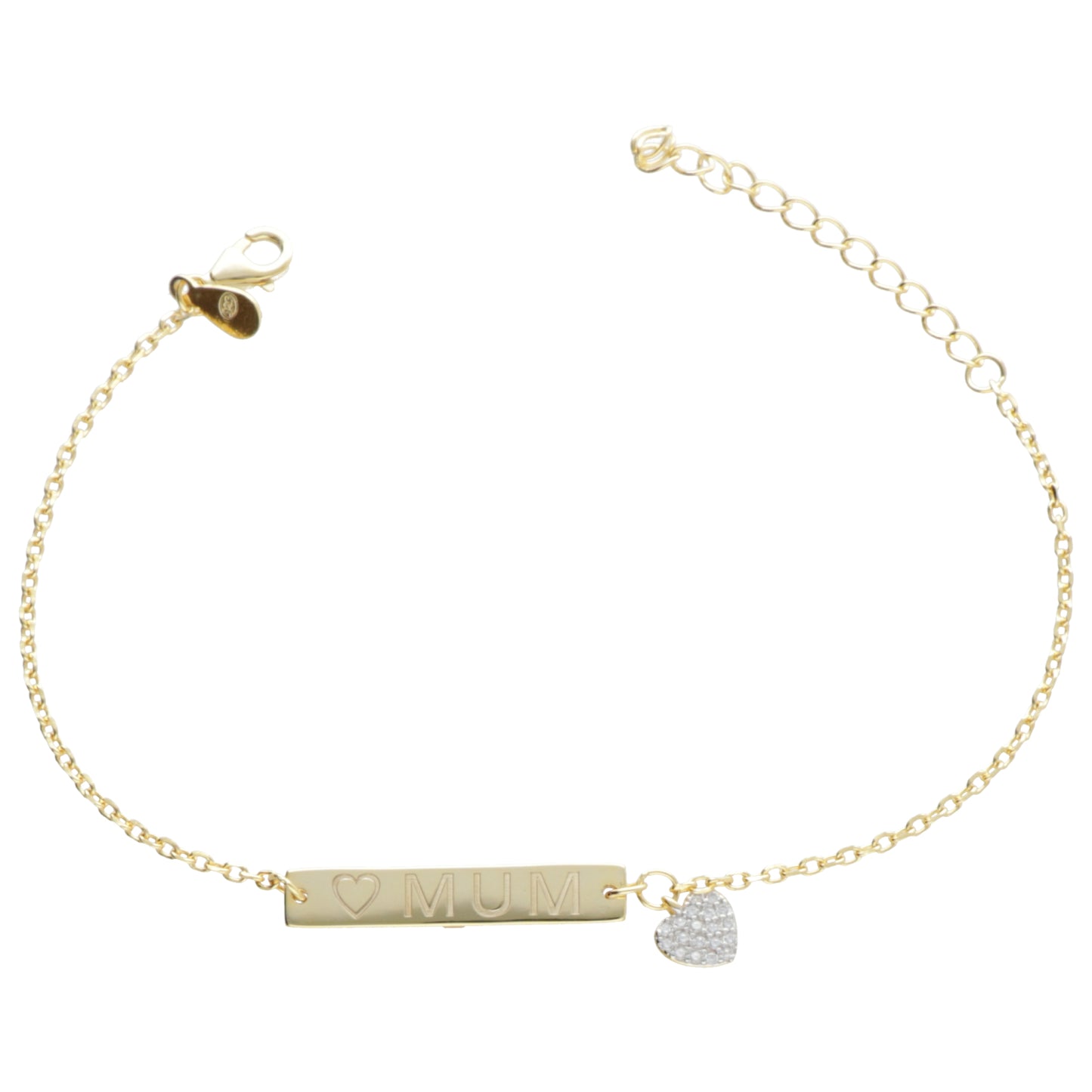 BR TARGHETTA MUM E CUORE ZIRCON