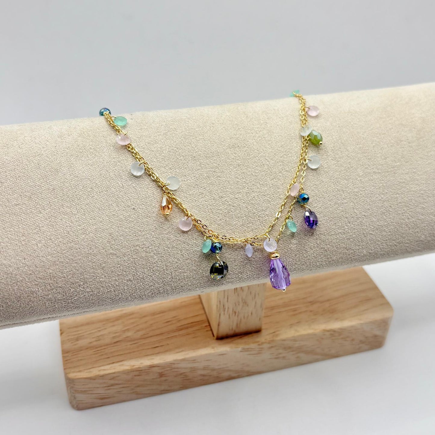 BR DUE FILI LUCCIOLE COLOR E PERLINE