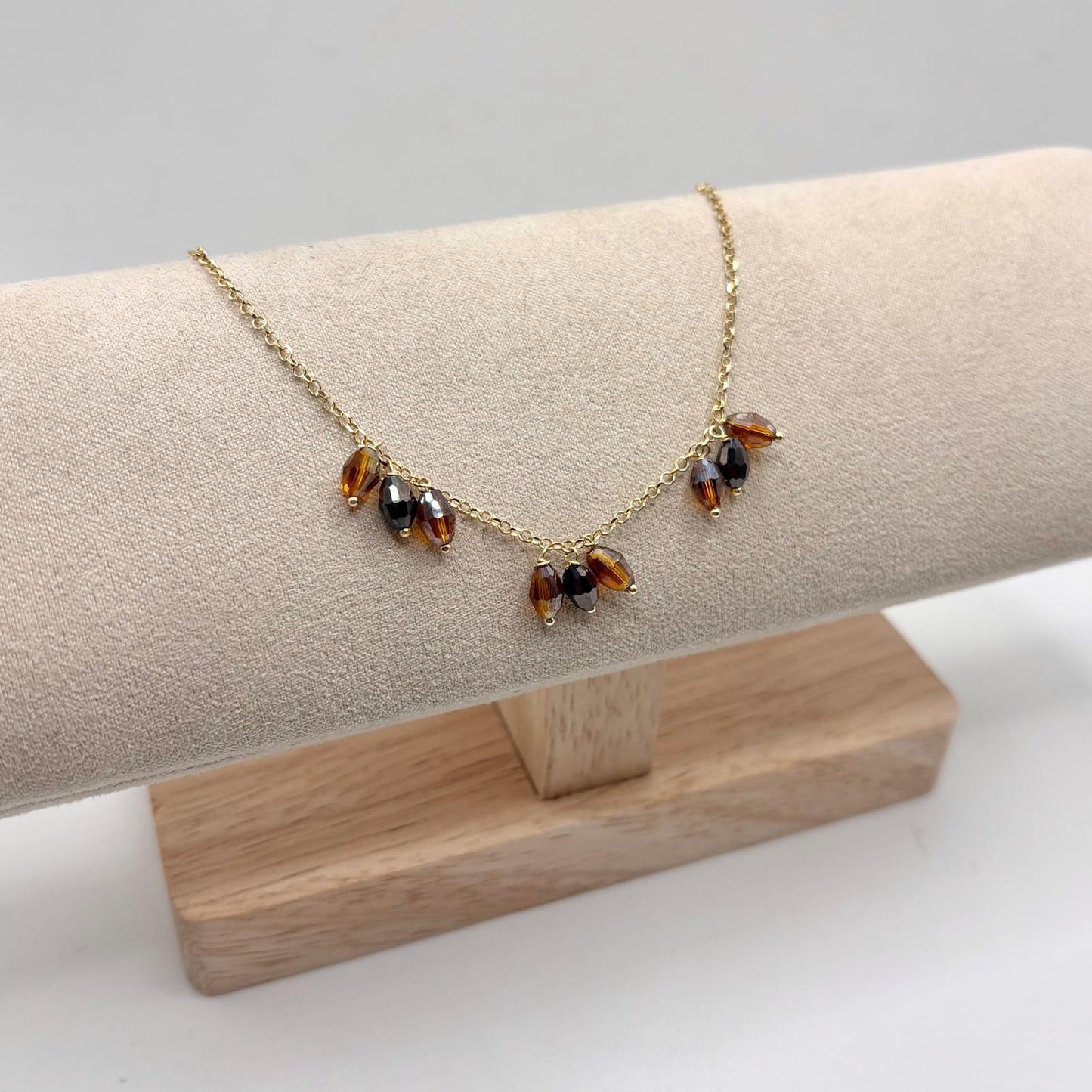 BR PERLINE MARRONI PENDENTI