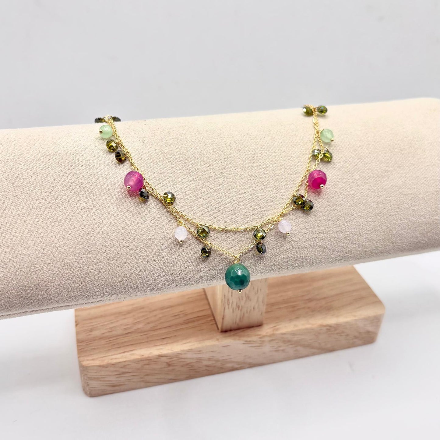 BR DOPPIO FILO PERLINE COLORATE