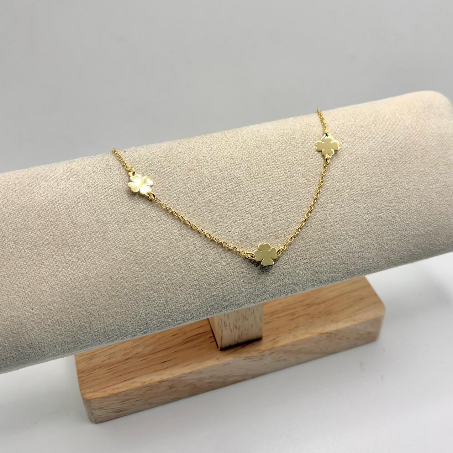 BR CATENA E 3 QUADRIFOGLI LISCI