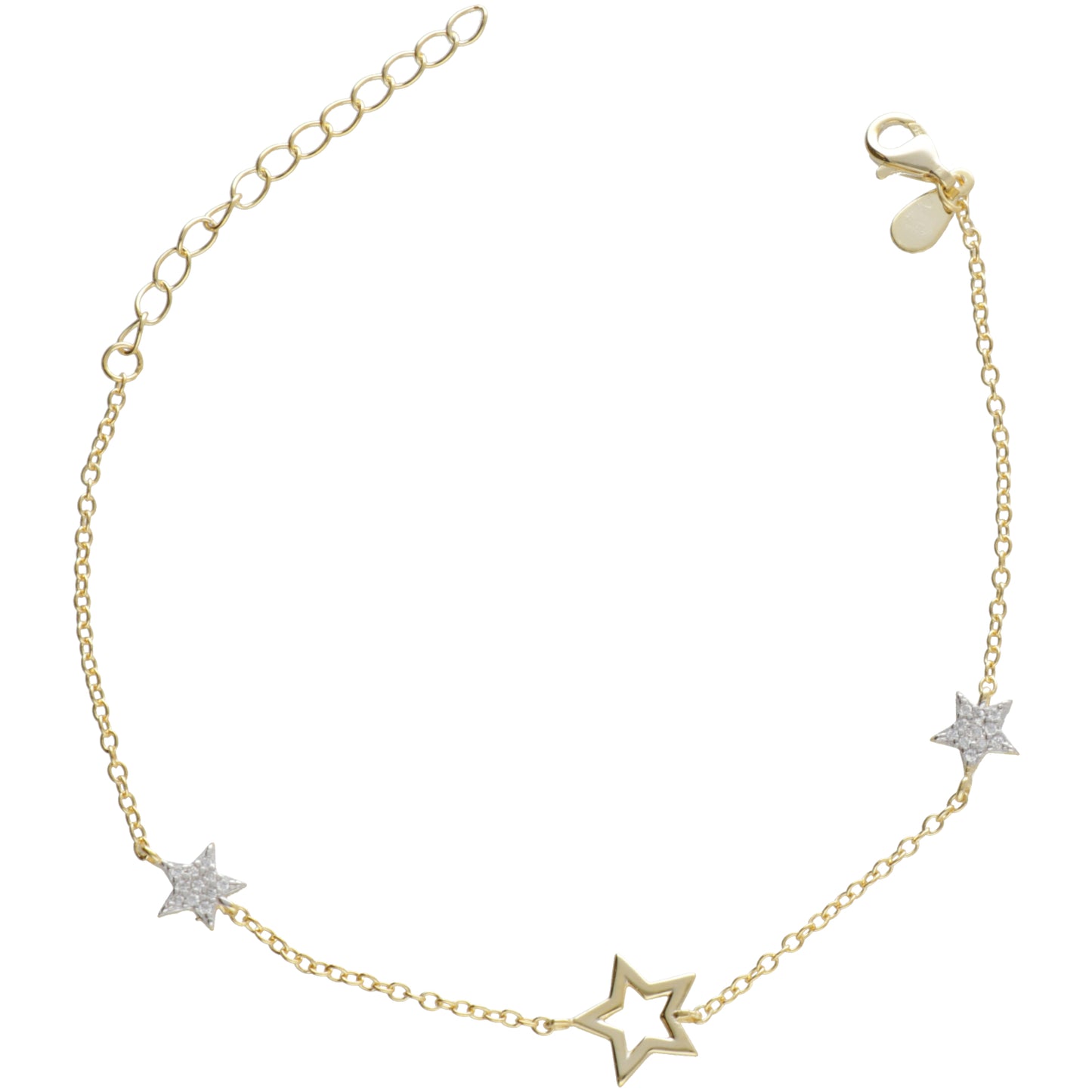 BR TRE STELLE ZIRCONI E FILO