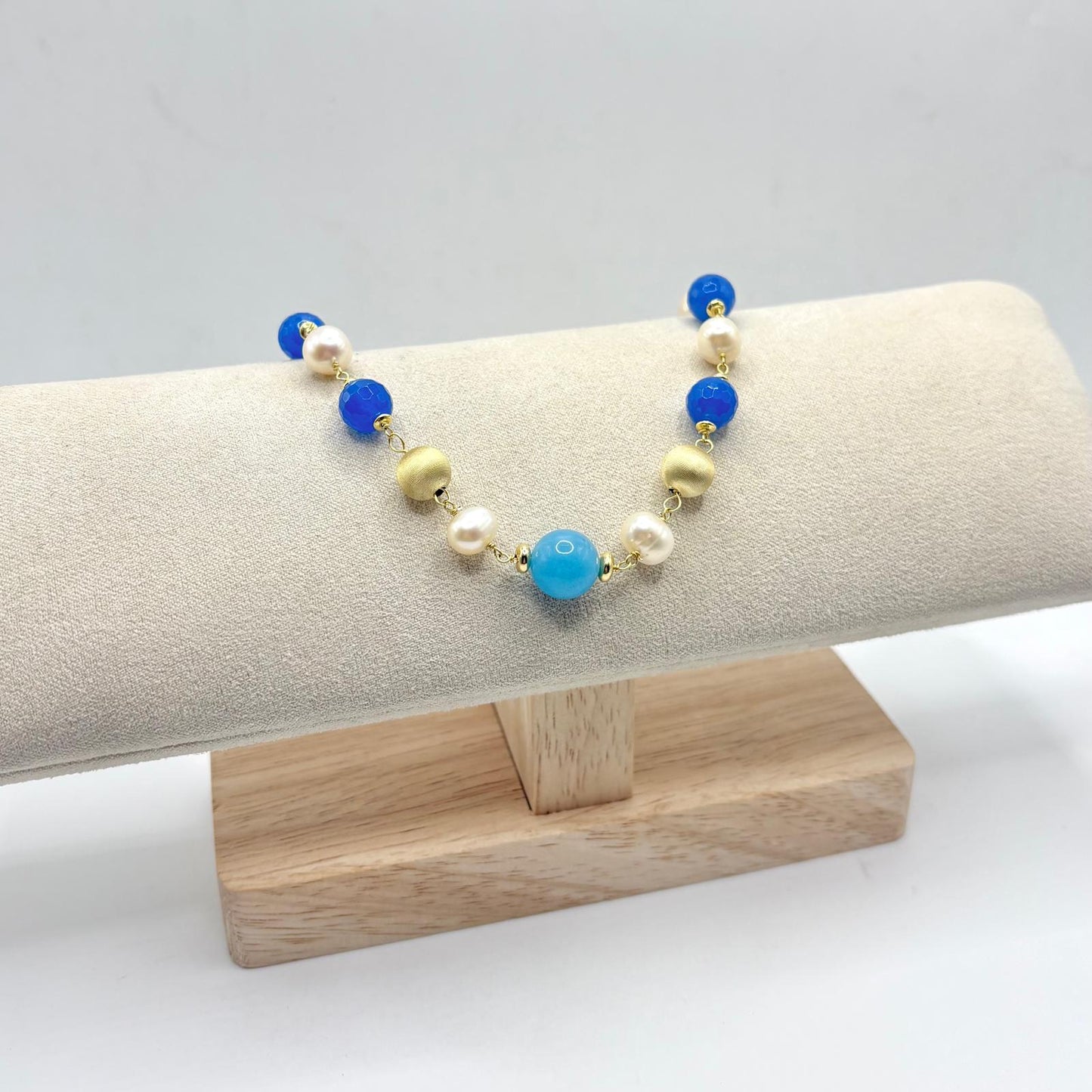 BR PIETRE BLU + PERLE + ELE SATINATI