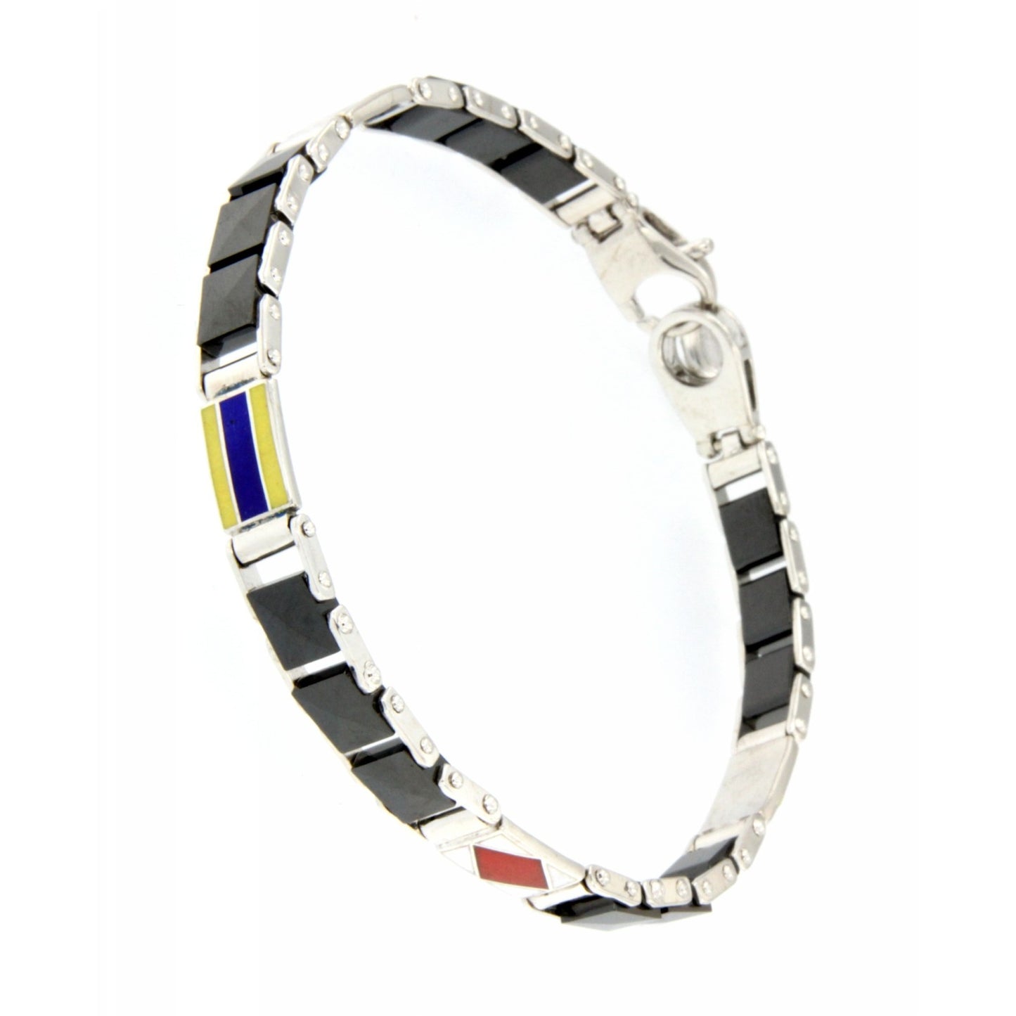 BR IN ARGENTO E CERAMICA HIGT TECK E BANDIERE NAUTICHE