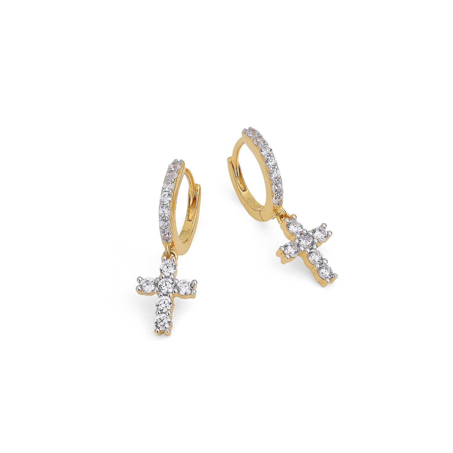 CAP ZIRCONI 1,5 MM E CROCE PENDENTE ZIRC