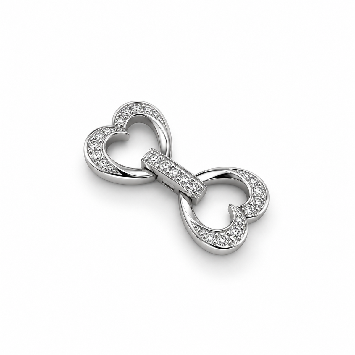 CH DOUBLE HEART SMOOTH AND ZIRCONIA