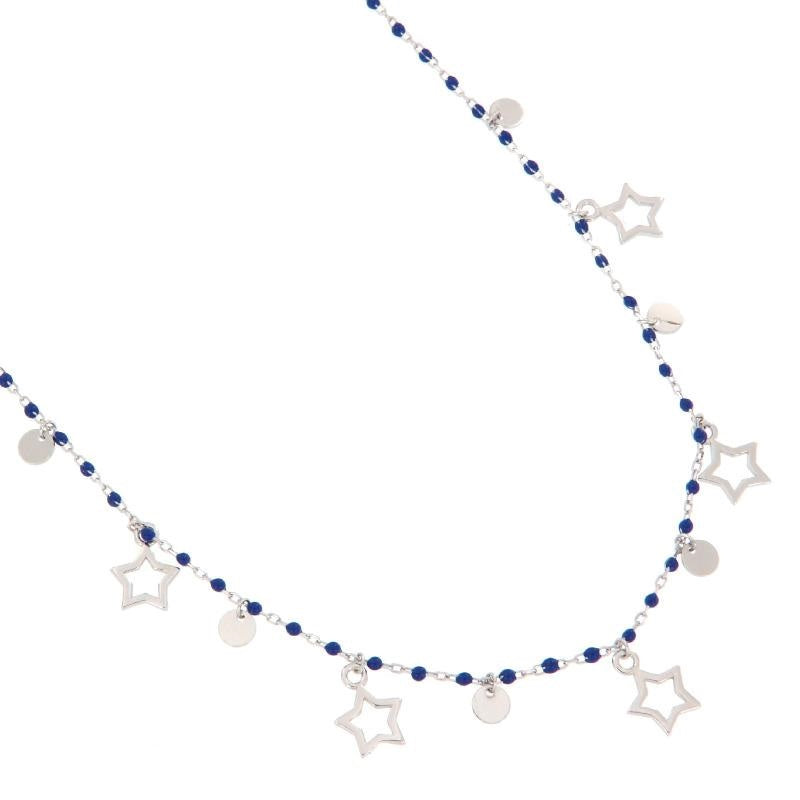CL PERLINE BLU E CHARM STELLA E CERCHI