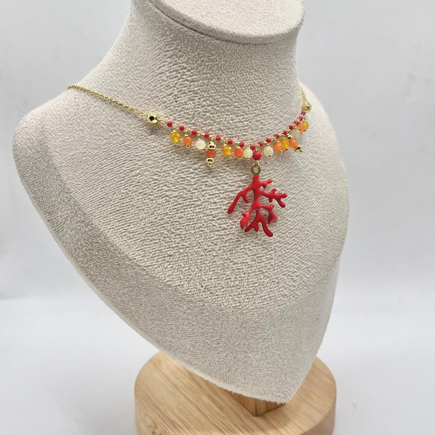 CL PERLINE E PENDENTE CORALLO